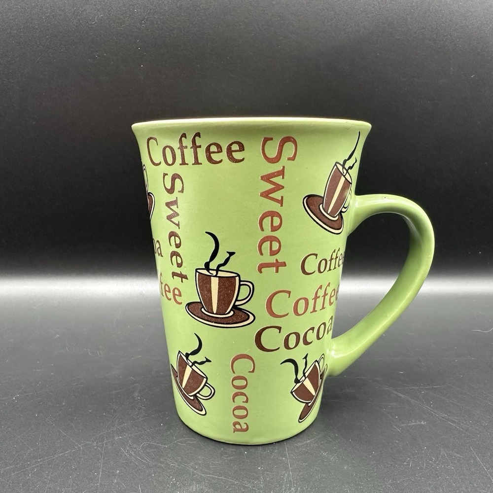 Mulberry Home Collection Green "sweet Coffee Cocoa Cup